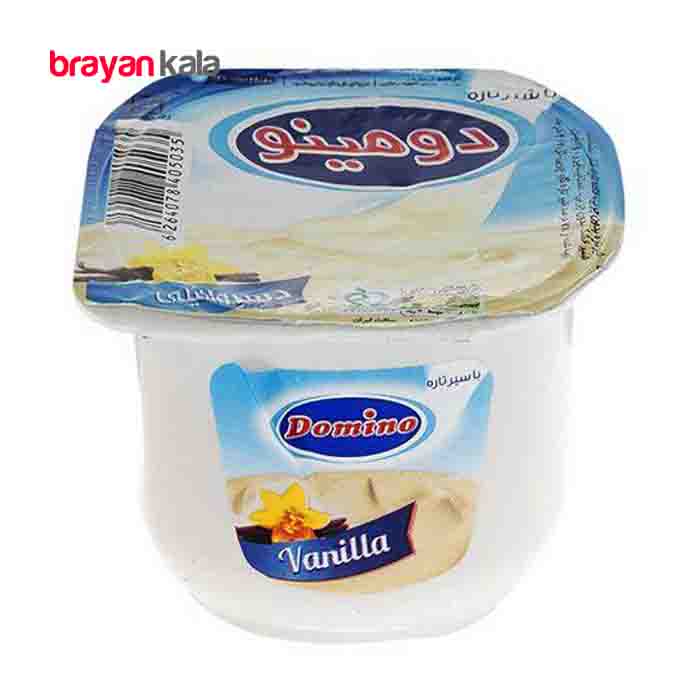 عکس اصلی دسر وانیلی 100 گرمی دومینو